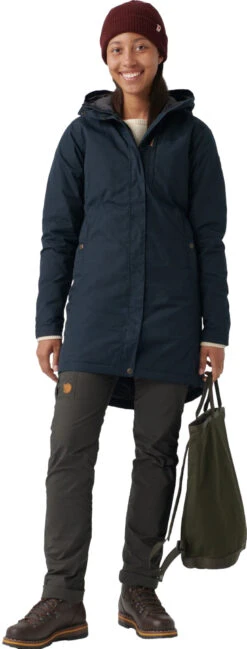 FJÄLLRÄVEN Kiruna Padded Parka - Women's|-|Parka Rembourré Kiruna - Femme -Fjällräven Shop FJR 89644 7E 7EStandard 20Outfit 20Dark 20Navy