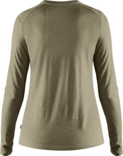 FJÄLLRÄVEN Abisko Wool Long Sleeve Baselayer - Women's|-|Couche De Base Abisko En Laine Mérinos - Femme -Fjällräven Shop FJR F84102 7E 7EBack 20Light 20Olive