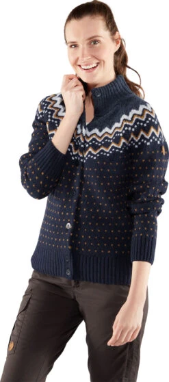 FJÄLLRÄVEN Ovik Knit Cardigan - Women's|-|Cardigan En Tricot Ovik - Femme -Fjällräven Shop FJR F84148 7E 7ESide 20Dark 20Navy