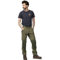 FJÄLLRÄVEN Fjällräven Greenland Trail Trousers - Regular - Dark Grey-black -Fjällräven Shop fjaellraeven greenland trail trousers regular laurel green deep forest 4 1420548
