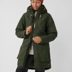 FJÄLLRÄVEN Fjällräven Singi Wool Padded Parka Women - Deep Forest -Fjällräven Shop fjaellraeven singi wool padded parka women deep forest 9 1028055