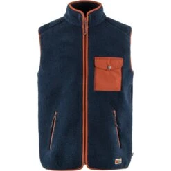 FJÄLLRÄVEN Fjällräven Vardag Pile Fleece Vest - Navy-autumn Leaf